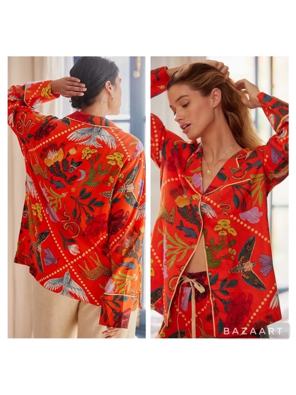Rosa de Weerd for Anthropologie Flannel Sleep Top By Anthropologie 1X